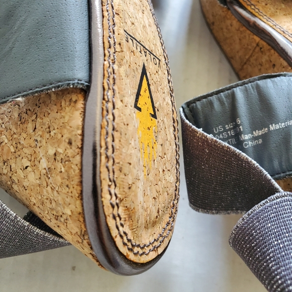 Volatile Grey Cork Heels with Sparkles 6 - Picture 6 of 6